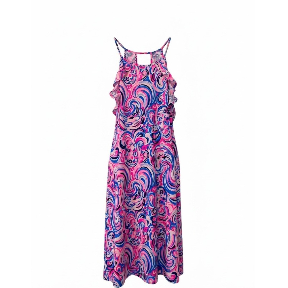 Lilly Pulitzer Dress Women Small Pink Billie Raz Berry Flamingals Preppy Resort